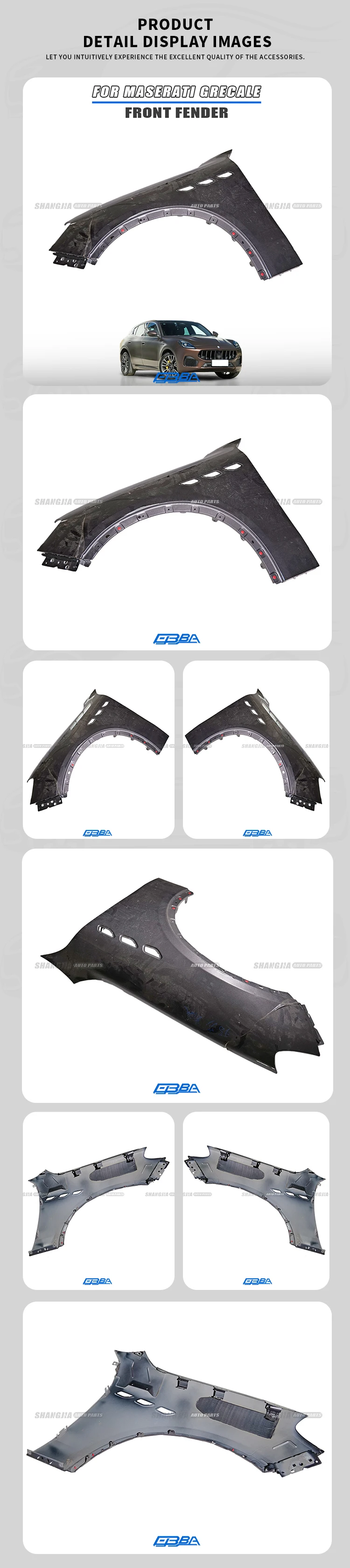 Hot Sale Plastic Black Car Fender For Maserati Grecale 2023-2025 OE 673014259 details