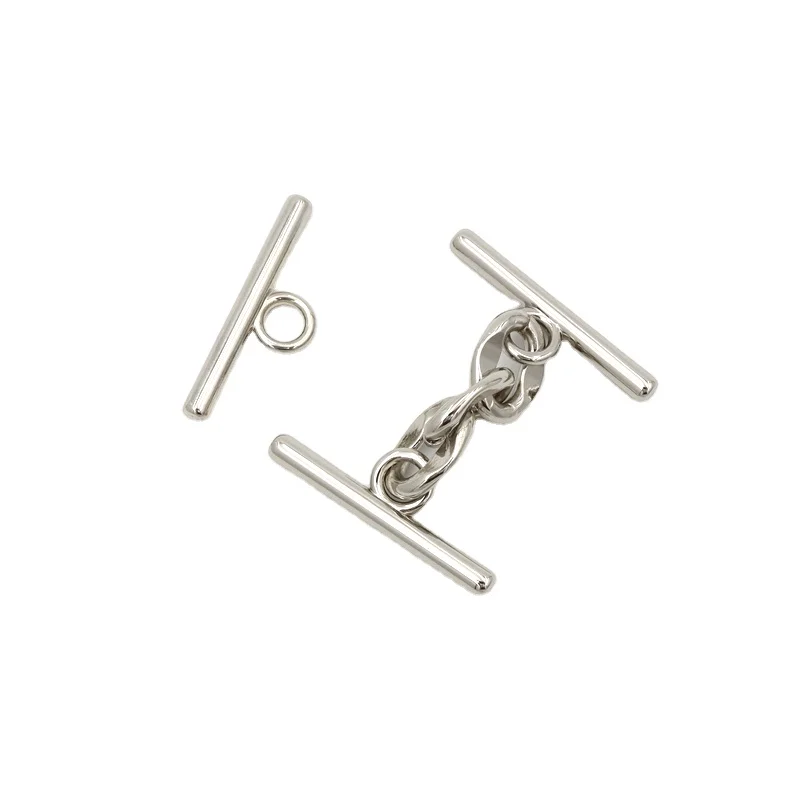 Different Size Toggle Clasp Zinc Alloy Metal T bar  with Eyelet for Purse and Bag