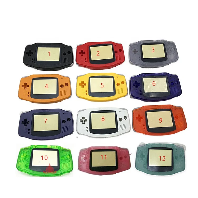 Replacement Protective Hosing Case Cover Hard Clear Pink Shell for Classic Gameboy Advance GBA