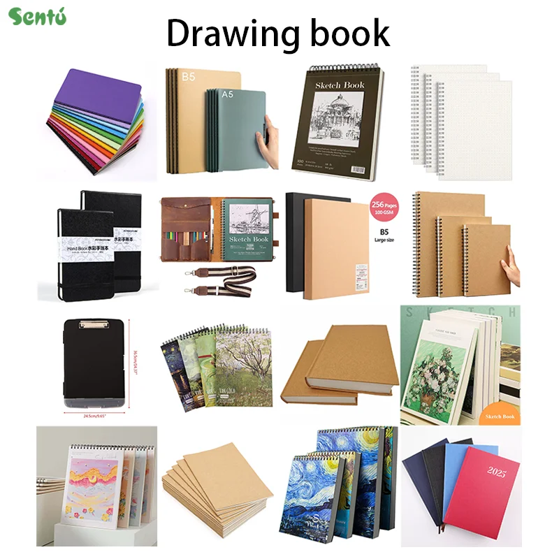 Pack Of 2 A5 Plain Spiral Wirebound Notebook 100 Pages Unruled Blank