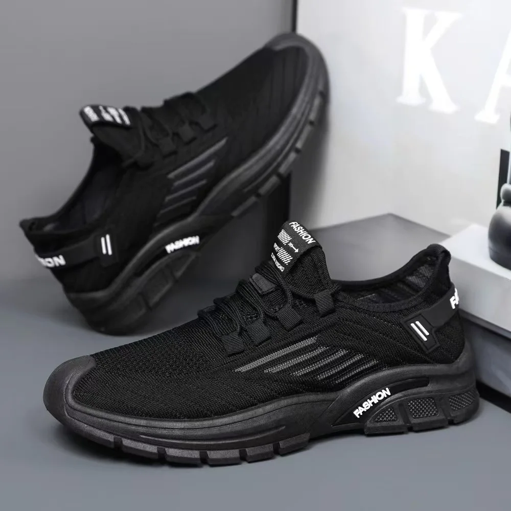 New Design Summer Sports Sneakers Mesh Breathable Lightweight Men Shoes with Casual Toe Fashionable Running Autumn Spring