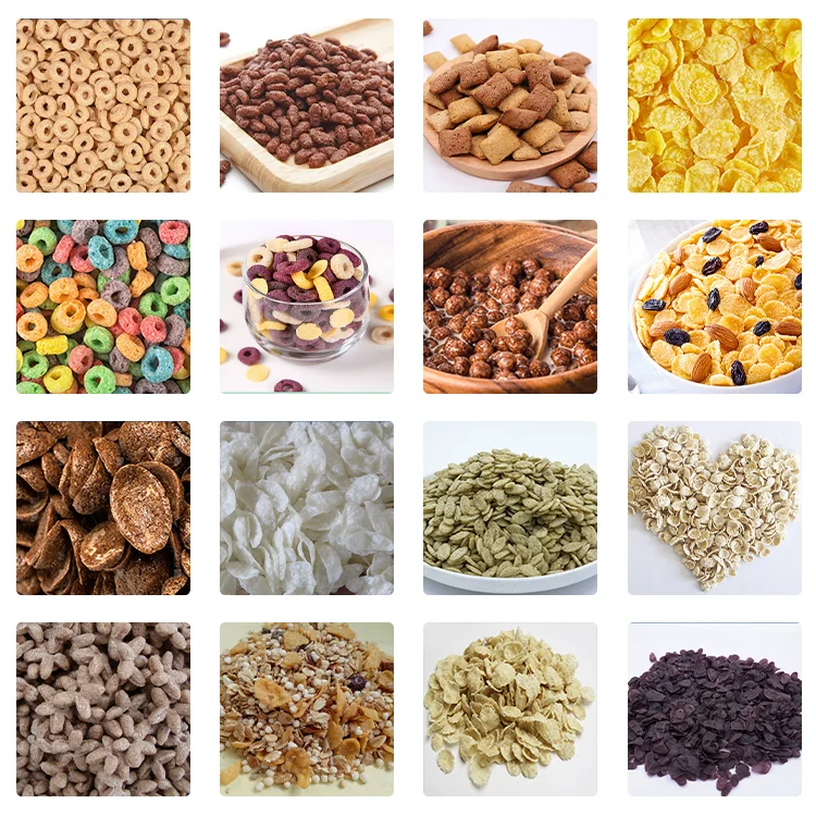 Mini Breakfast Crispy Maize Corn Flake Cereal Making Machine Production Equipment