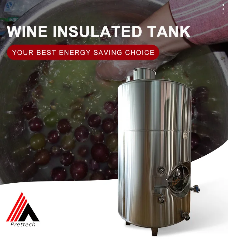 Customized Double Wall Storage Tank Wine Tank Insulation Jacketed Tank ...