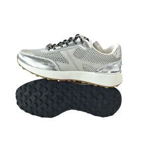 New 2026 Unisex Sports Sneakers Mesh Upper Leather Casual Running Gym Jogging Shoes Height Increasing Comfort Lace-up Design