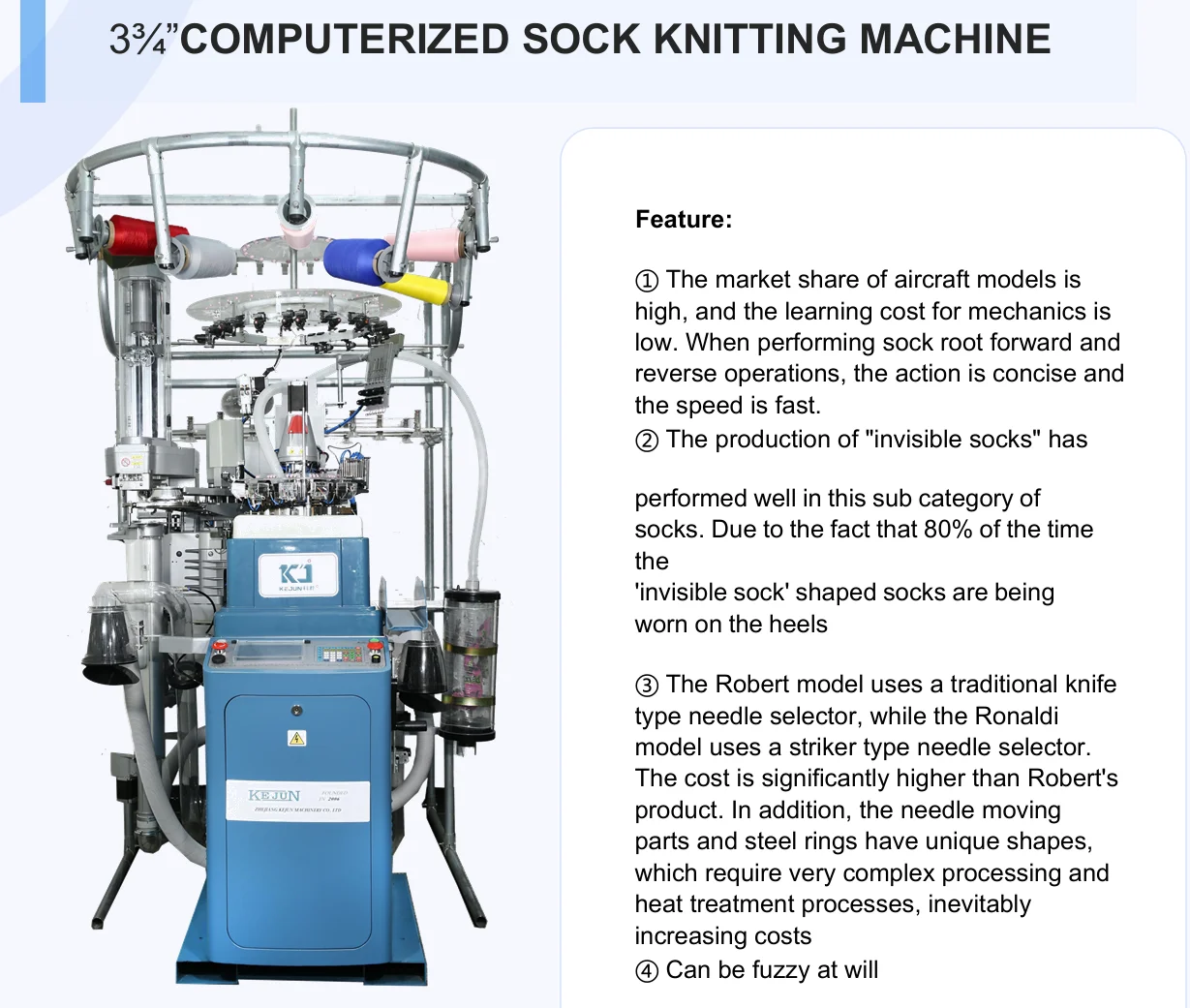 High Speed Automatic Socks Making Machine - KEJUN 6F-616