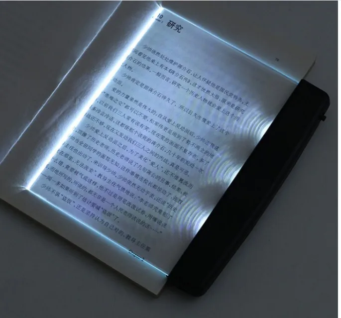 ポータブルブック型ランプ ベッドで読むためのフラットブック読書灯ポータブルLED読書