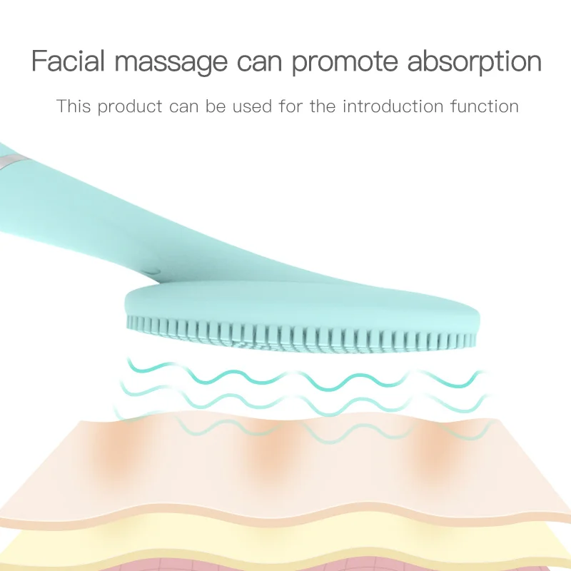 PSB adjustable speed electric vibrating exfoliator facial silicone sonic face cleansing brush scrubber