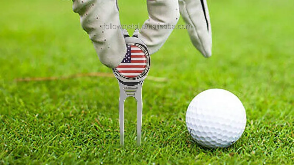 High Quality Blank Divot Belt Clip Design Golf Divot Repair Tool Golf