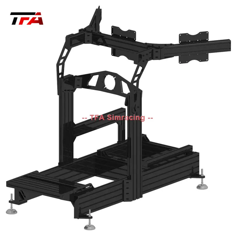 Sim Rig Aluminium Monitor Stand Aluminum Triple Monitor Stand for Gaming & Racing Simulators