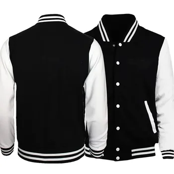 Custom Logo Men's Baseball Jacket - Sporty Varsity Style Jacket Lightweight Fashion Outerwear No MOQ