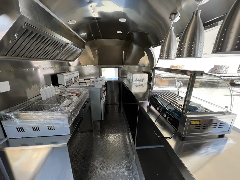 Spain Airstream Concession Catering Mobile Bar Bbq Food Trailer Fully Equipped Ice Cream Coffee