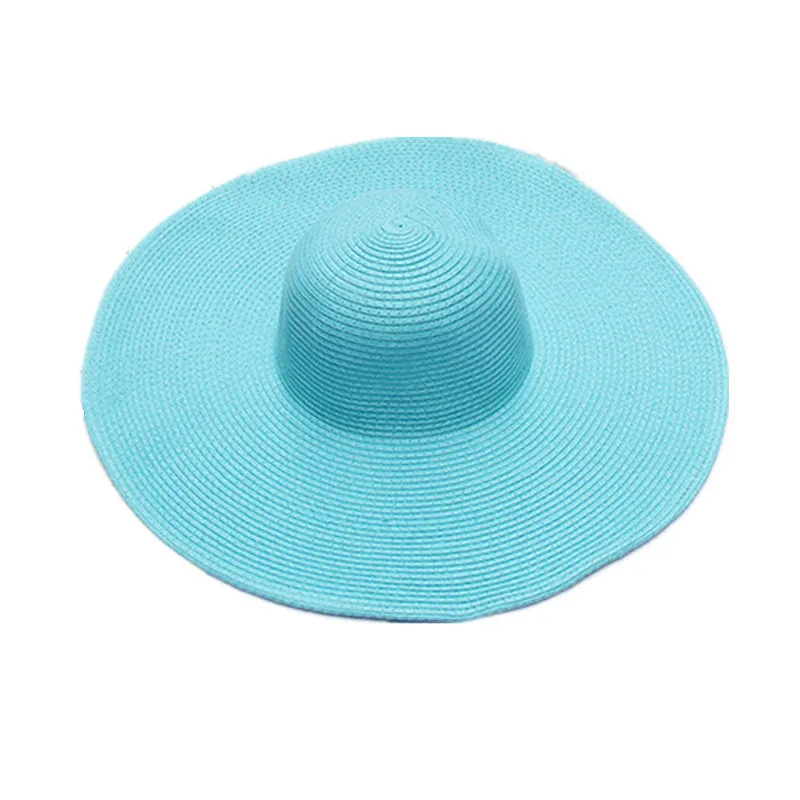 Women Beach Hat - Solid Color Floppy Sun Hat with UV Protection display picture 1
