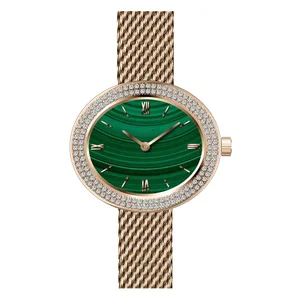 High Quality OEM Stainless Steel Business Fashion Jewelry Ronda Movement Lady's Dressing Diamond Watch Sapphire Glass 5ATM