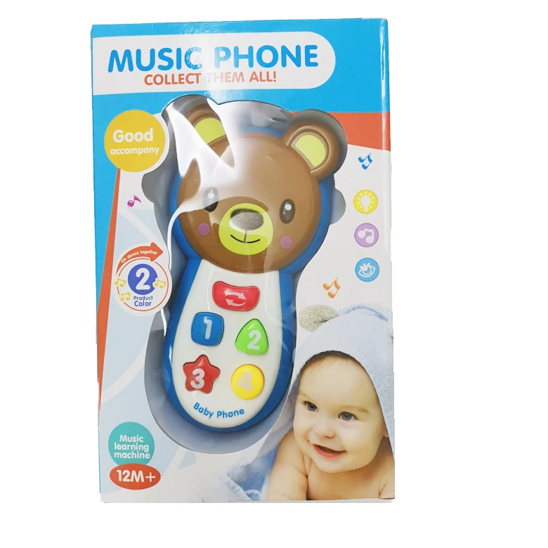 Детский Игрушечный мобильный телефон с подсветкой и песнями