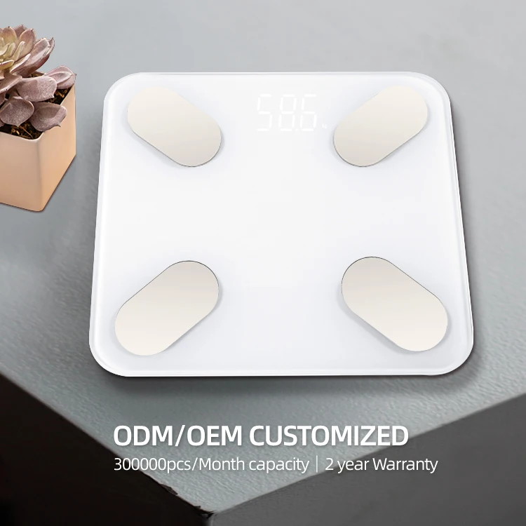 Canny Android Ios White Health Scale Digital Athroom Wireless BMI  Smart  Body Fat Scale with App