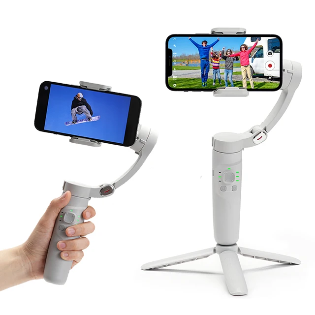 M1 3-axis gimbal stabilizer selfie stick Face tracking gesture control camera shoot video phone gimbal with tripod