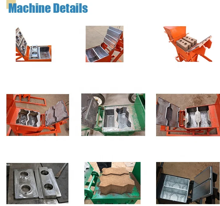 Low Cost Manual Interlocking Clay Soil Brick Making Machine logo Bricks Earth Block Machine in Small Size Clay Machine