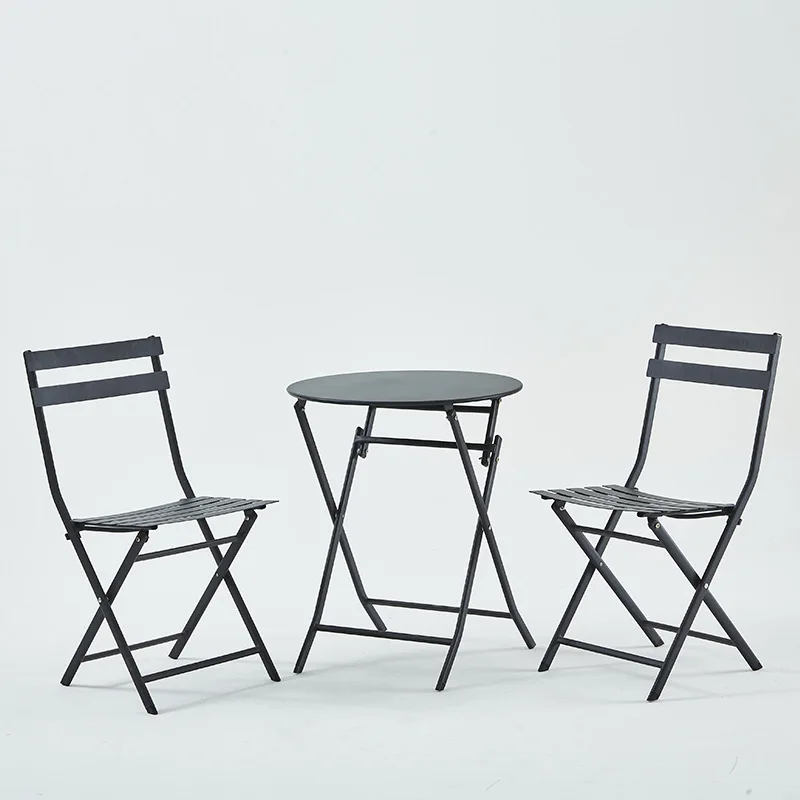 Garden Metal Furniture  Folding Chair Table Outdoor Patio Bistro Furniture