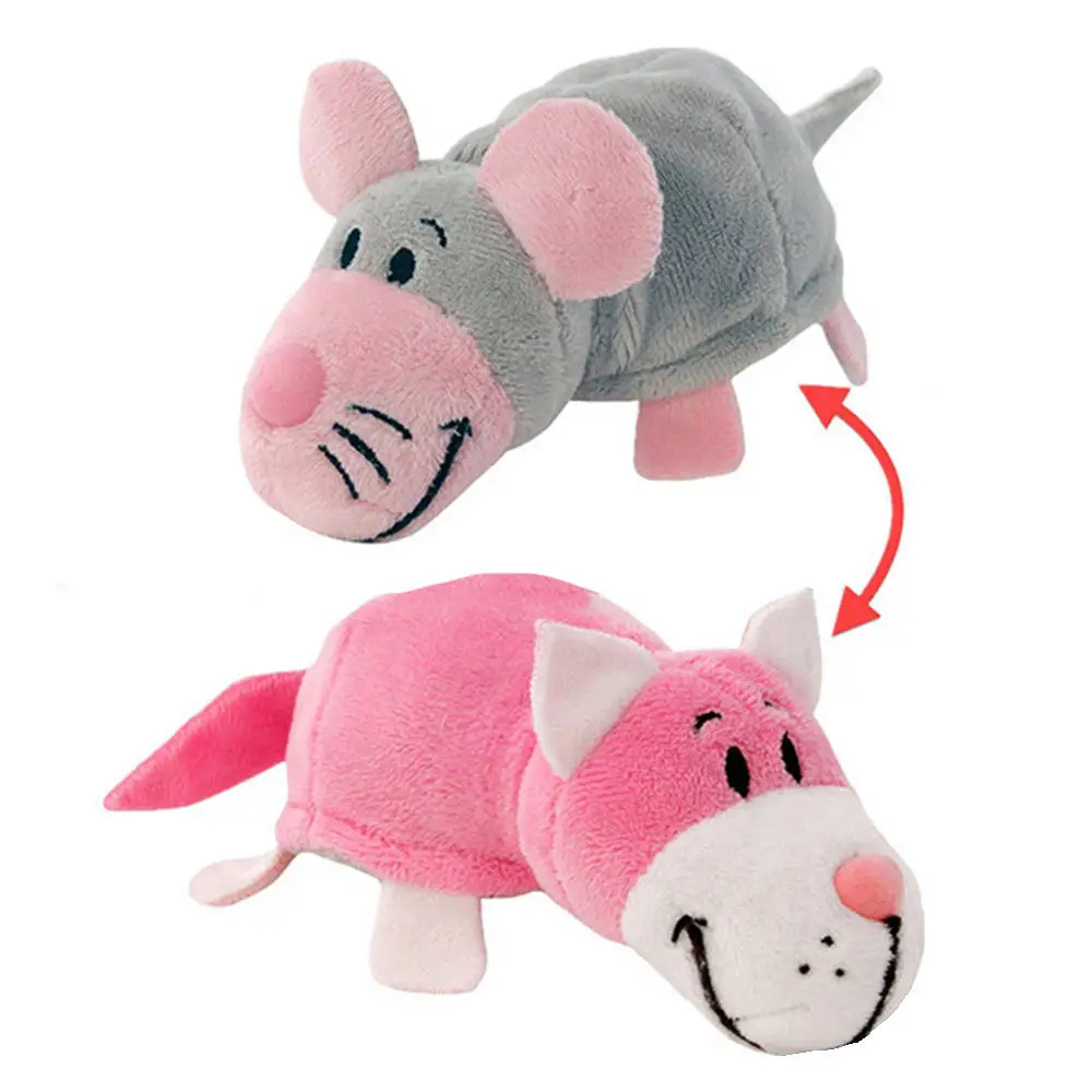 Factory Direct Switch Stuffed Soft Plush Purple Hippo Convertible Reversible 2 in 1 Soft Giraffe Animal Plush Toy