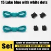 15 Lake blue with white dots