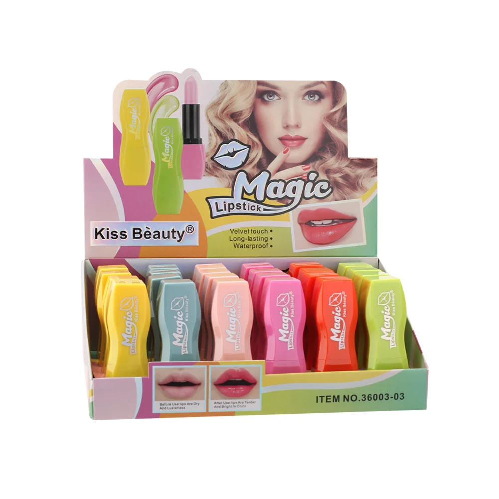 Kiss Beauty Velvet Touch Magic Color Changing Lipstick Wholesale Private Label Cosmetic Makeup Long Lasting Waterproof Lipstick