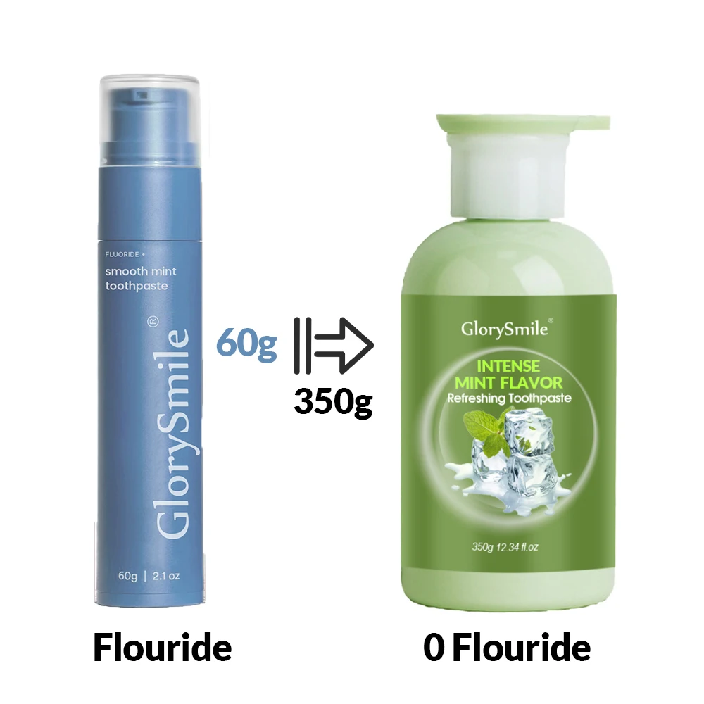 Glorysmile зубная паста с мощным очищающим ароматом 350 г флуридный насос оптовая продажа