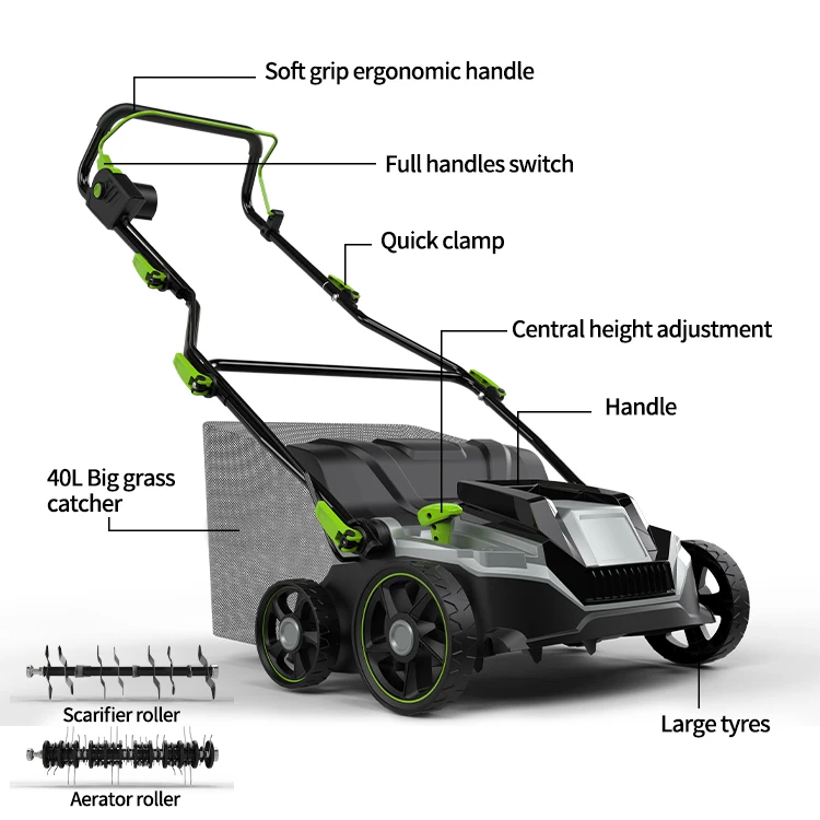 Garden Lawn Scarifier And Aerator Electric Lawn Rake - Buy Garden Lawn ...