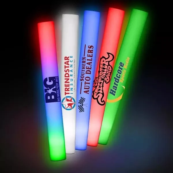 Custom LED Glow Foam Stick Cheap Led Baton Stick Foam Night Run Use Flashing Light up Cheering Stick Led Foam Baton
