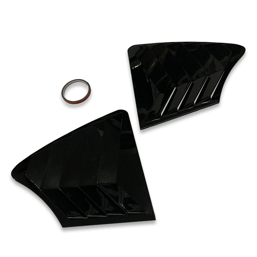 For Infiniti Q50 2014 - 2024 Painted Glossy Black Side Window Louver Shutter Cover Trim