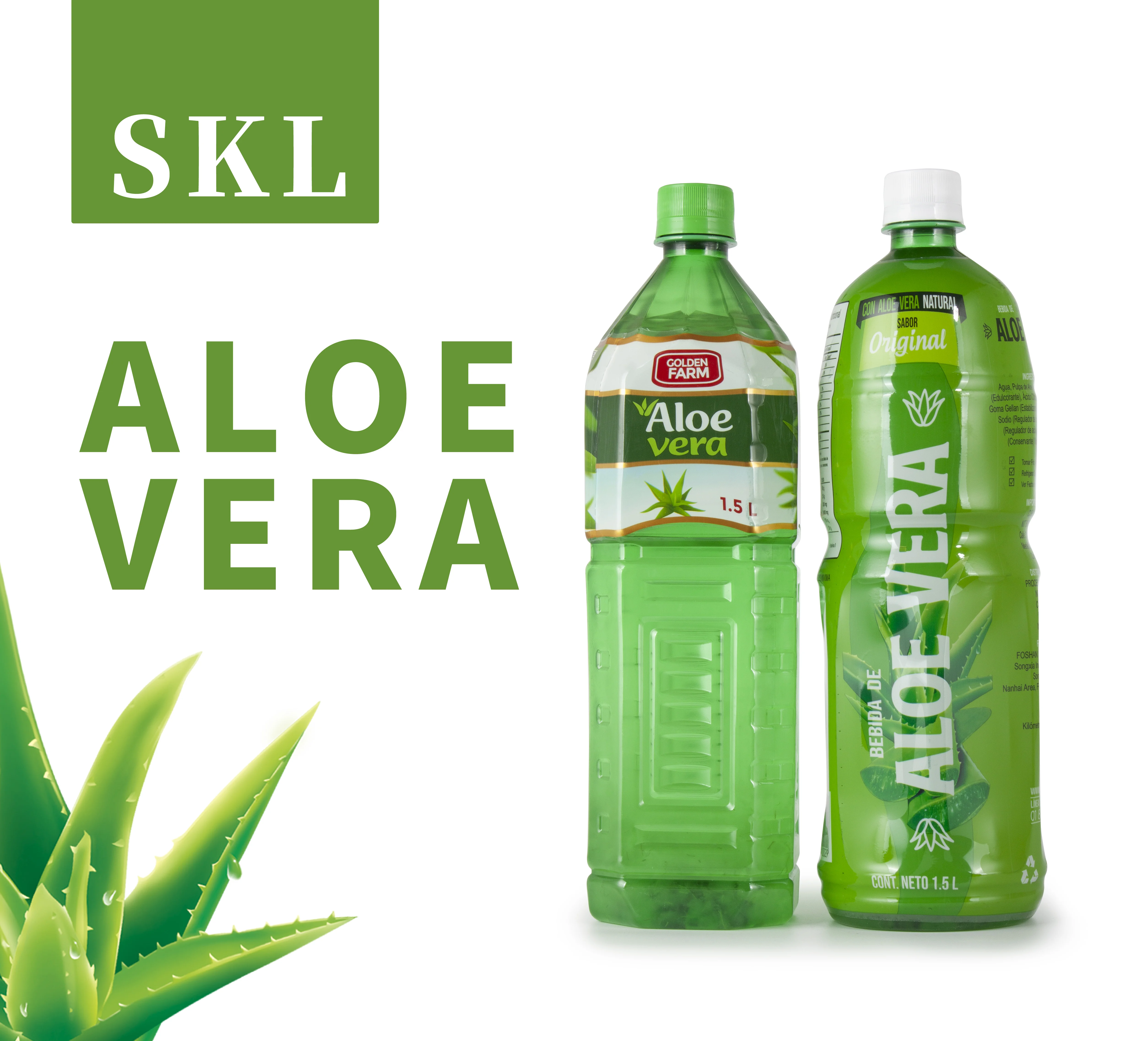 aloe vera soft drink adding natural fruit juice 