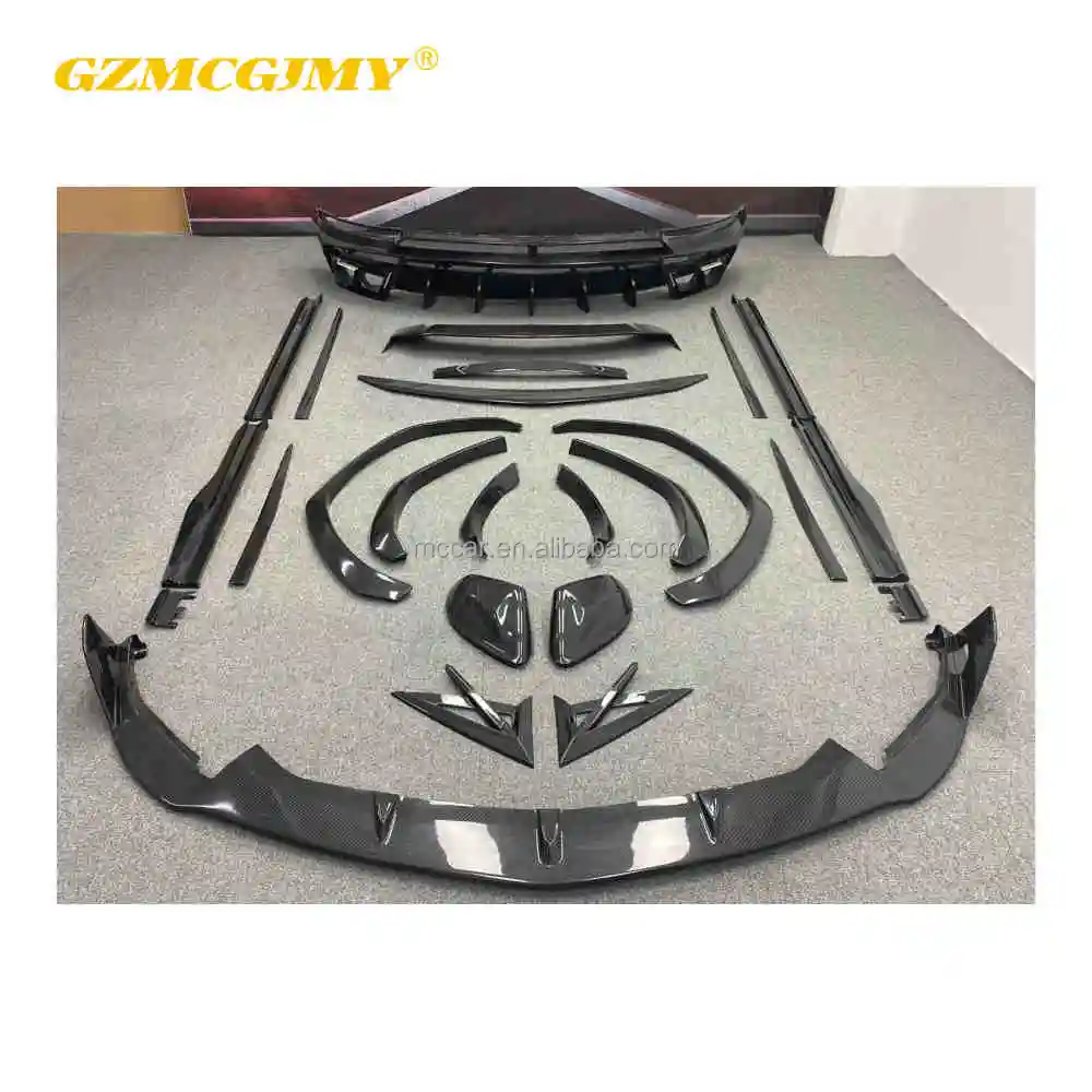 Car Bumper Front Lip Diffuser Suitable For Lamborghini Urus MS Style Dry Carbon Body Kit