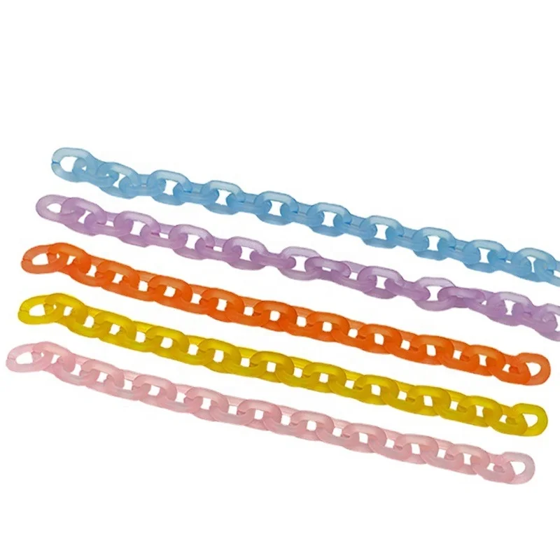 Customized Acrylic U-shaped Chain Buckle Plastic Frosted Fluorescent Color Diy Can Group Bags Mobile Phone Shell Accessories
