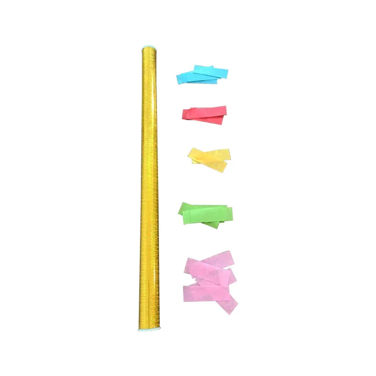 Подарки на день рождения, попперы с конфетти, ручная пушка с конфетти, новогодний Золотой праздничный Поппер