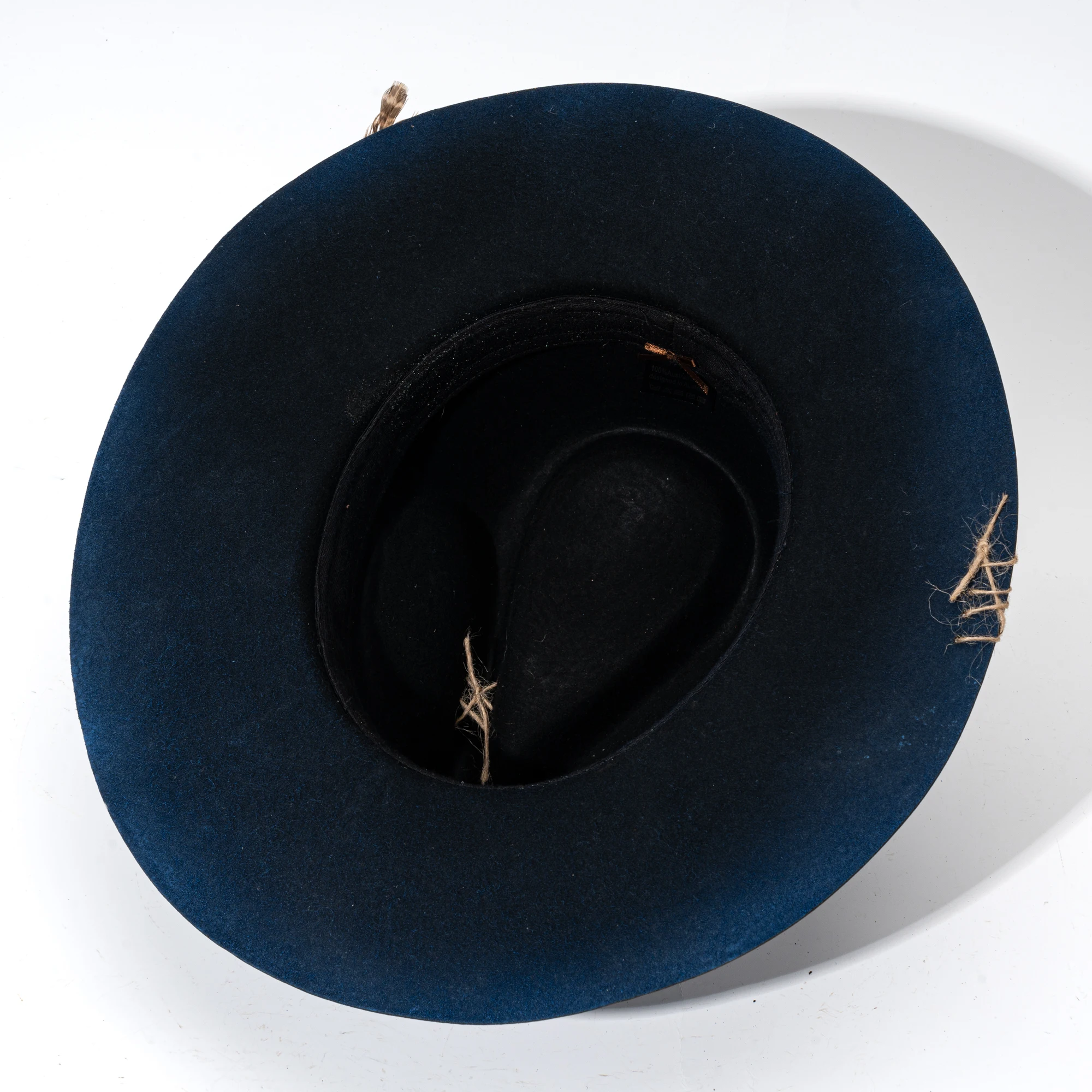 Vintage Wide Brim Wool Fedora Hat Handmade Distressed Rancher Style Men Women Male Wide Range Brim Customized Handmade  main image 2