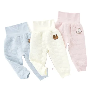 New Arrival Winter Baby Pants For 0-3-Year-Old Infants Kids Trousers High Waist Belly Protection Children'S Casual Pants
