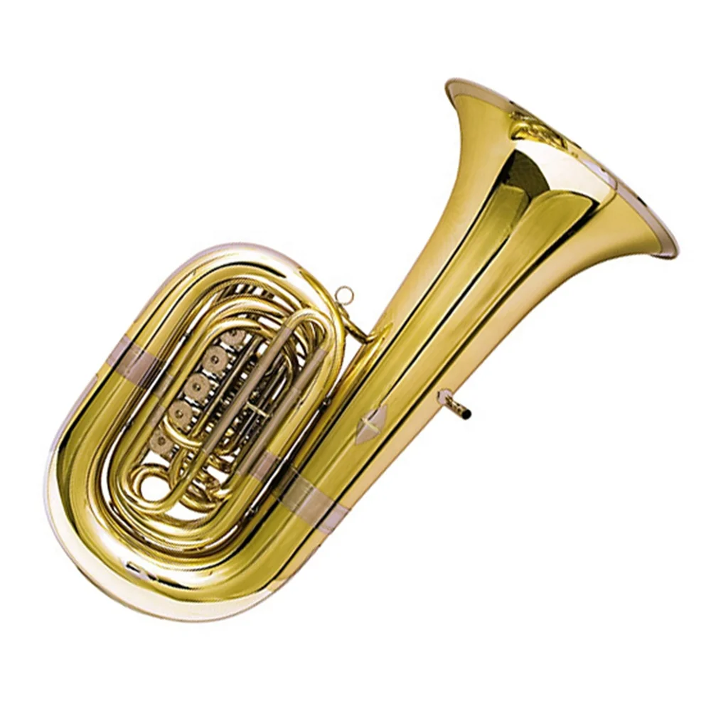 SEASOUND High Quality OEM Tuba Trumpet Brass Instrument JYTU0753 with 5 Rotary Pistons and C Key