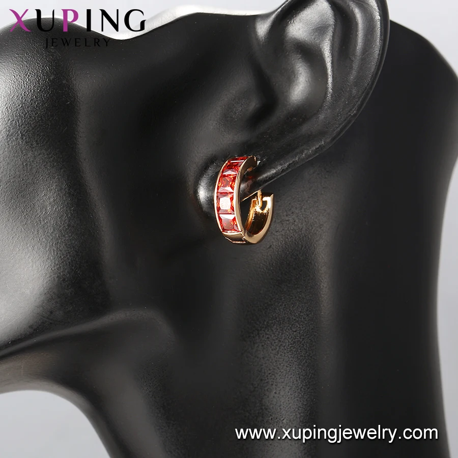 XUPING JEWELRY - Elegant Clip-on Earrings with Multicolored