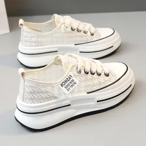 ZY5706 New Mesh Women's Shoes Summer Breathable Increase Thick Sole Casual Shoes Popular Versatile Cloth Shoes