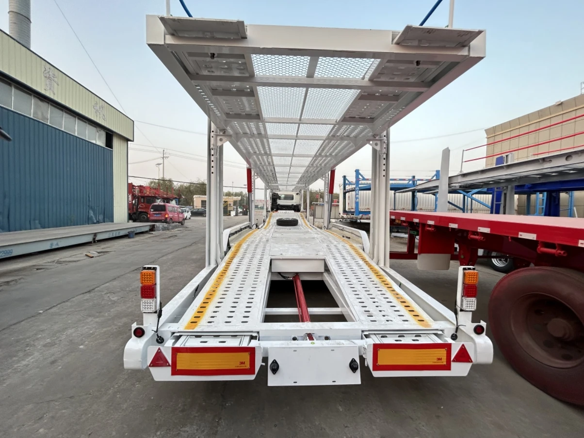 2 Axles 3 Axis Double Deck Transport 6 Auto Electric Car Carrier Trailer 8 Car Hauler Truck Utility Semi Trailer