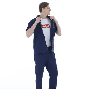 Short Sleeve Anti-Static Breathable Cotton Flame Retardant Welding Work Shirt Unisex