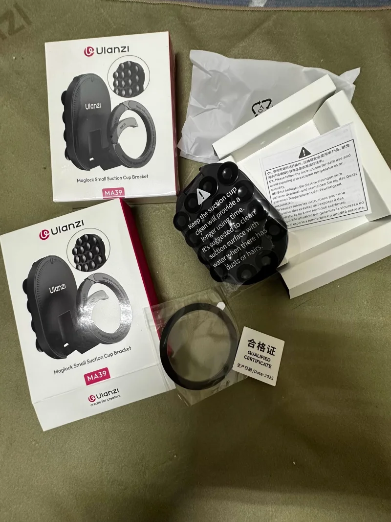 Hands Free Magnetic Suction Mirror Window Phone Holder, Sticky Grip Double Sided Mount for iPhone