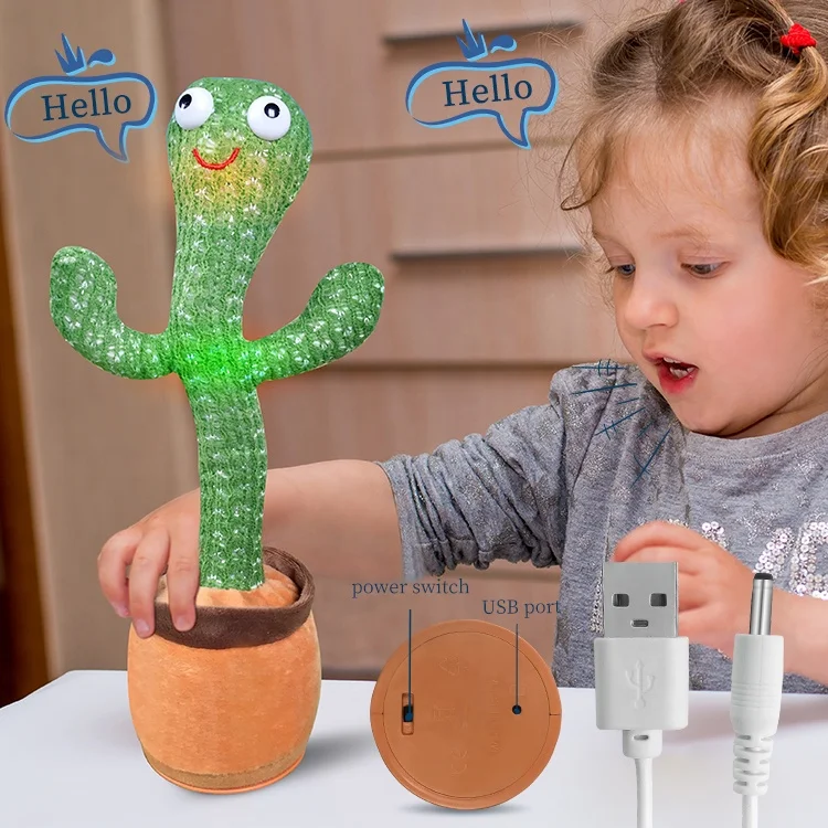 
 Игрушки Tik Tok, Самые продаваемые мексиканские разнообразные стили, записывающие перезаряжаемые USB электрические танцевальные кактусы  