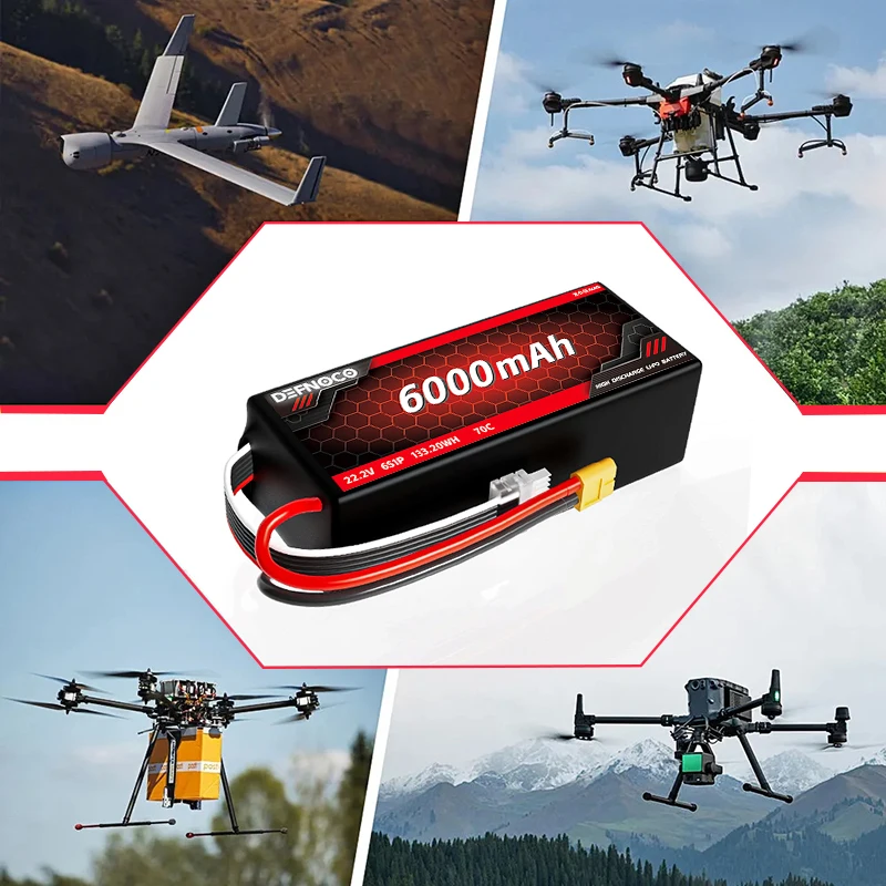 FPV Kamikaze Drone Hornet 7' 8' 10' RC Lipo Battery 6S 8S 22.2V
