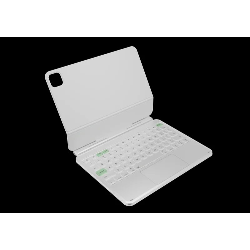 product customized oem aluminum alloy magic keyboard for ipad pro  bt connector touch control  smart trackpad case  for ipad air-3