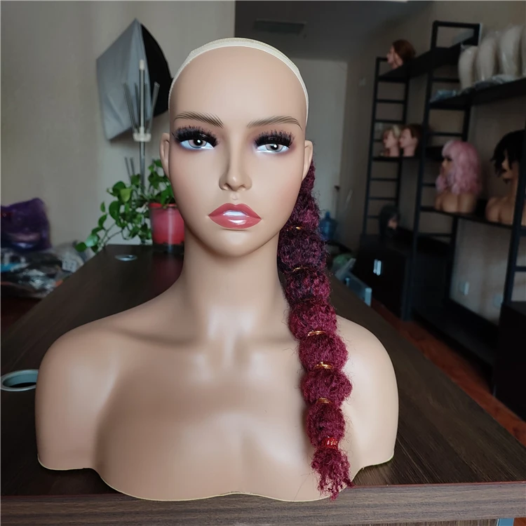 Kinky Straight Hair Puff Bun Bubble Ponytail African American Wrap Drawstring Afro Puff Ponytail Hair