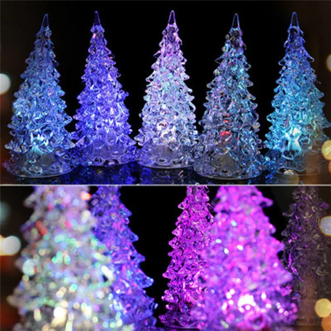 ロマンチックなクリスマスツリーの形 7 変色ちらつきledライト