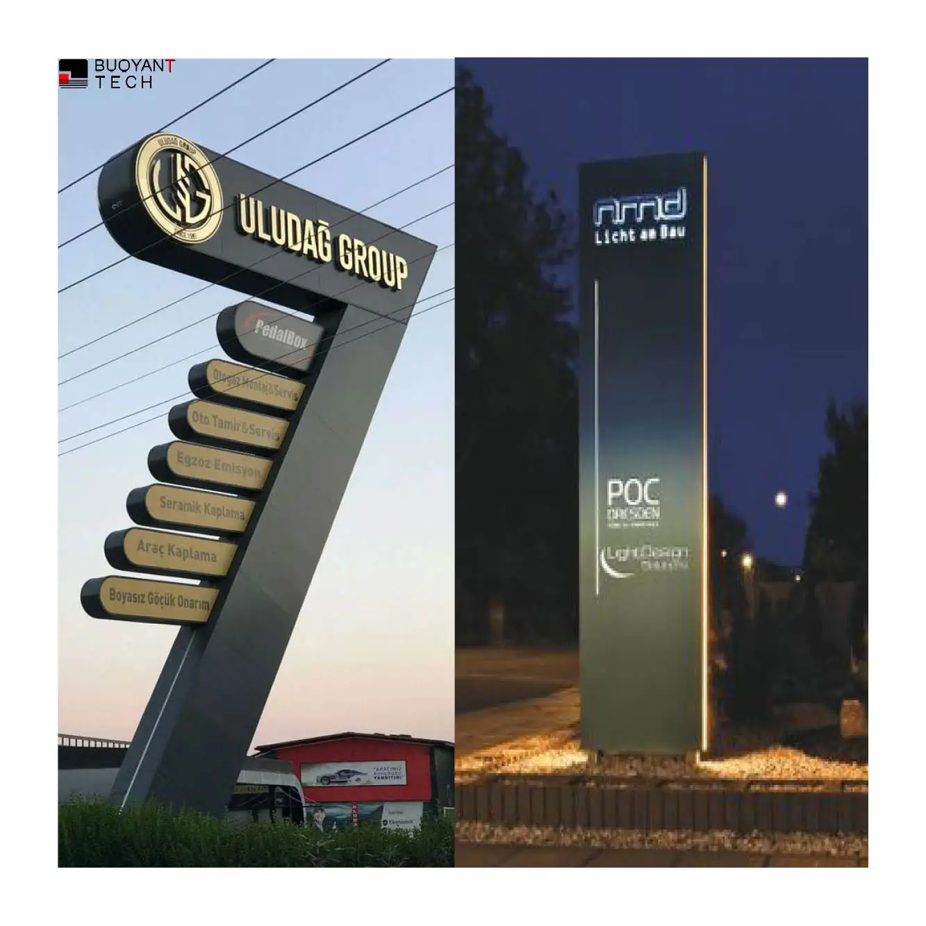 Customizable Indoor/Outdoor LED Directional Message Pylon Signboard Steel Car Totem Campus Hospital Advertising Light Boxes