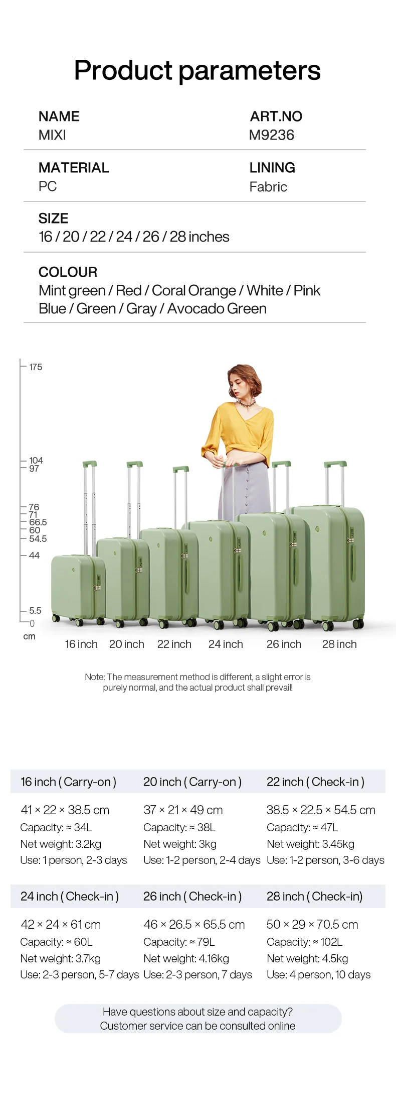 Mixi Designers Brand Korean Style Trolley Suitcase With Usb Charging