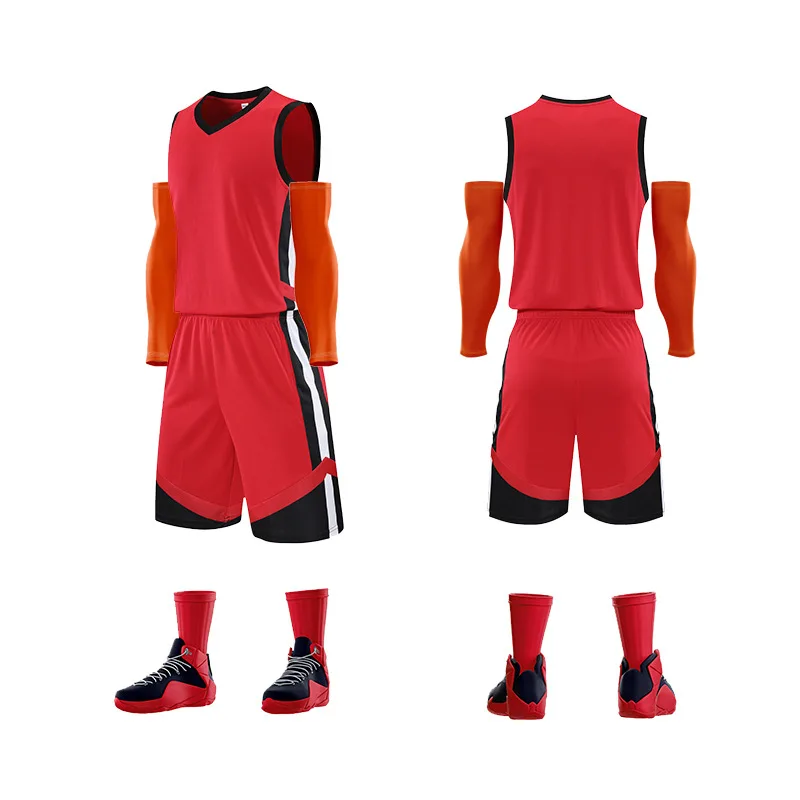 Wholesale High Quality Custom Sublimation Plain Blank No Name Basketball  Jersey Men Basketball Sportswear Uniform Set From m.