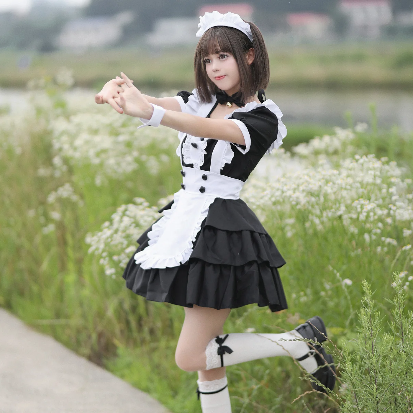 princess polly baby blue dress Lip Service x iGirl Chamber PVC Maid Dress main image 1